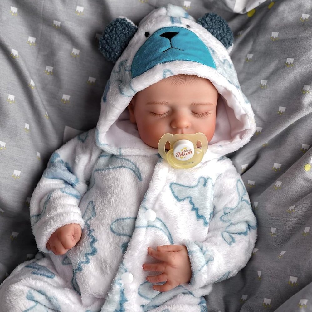 💫 Reborn Baby Boy White Poseable Realistic Soft Vinyl Cloth Body Kids Toy Gift